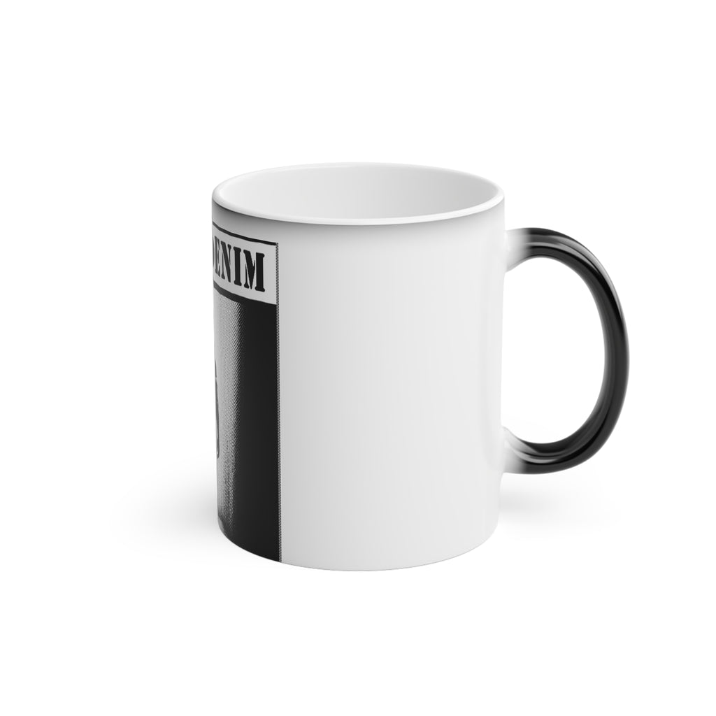 Stealth 'CHUCK DENIM' Coffee Mug - Black & White Retro Silhouette