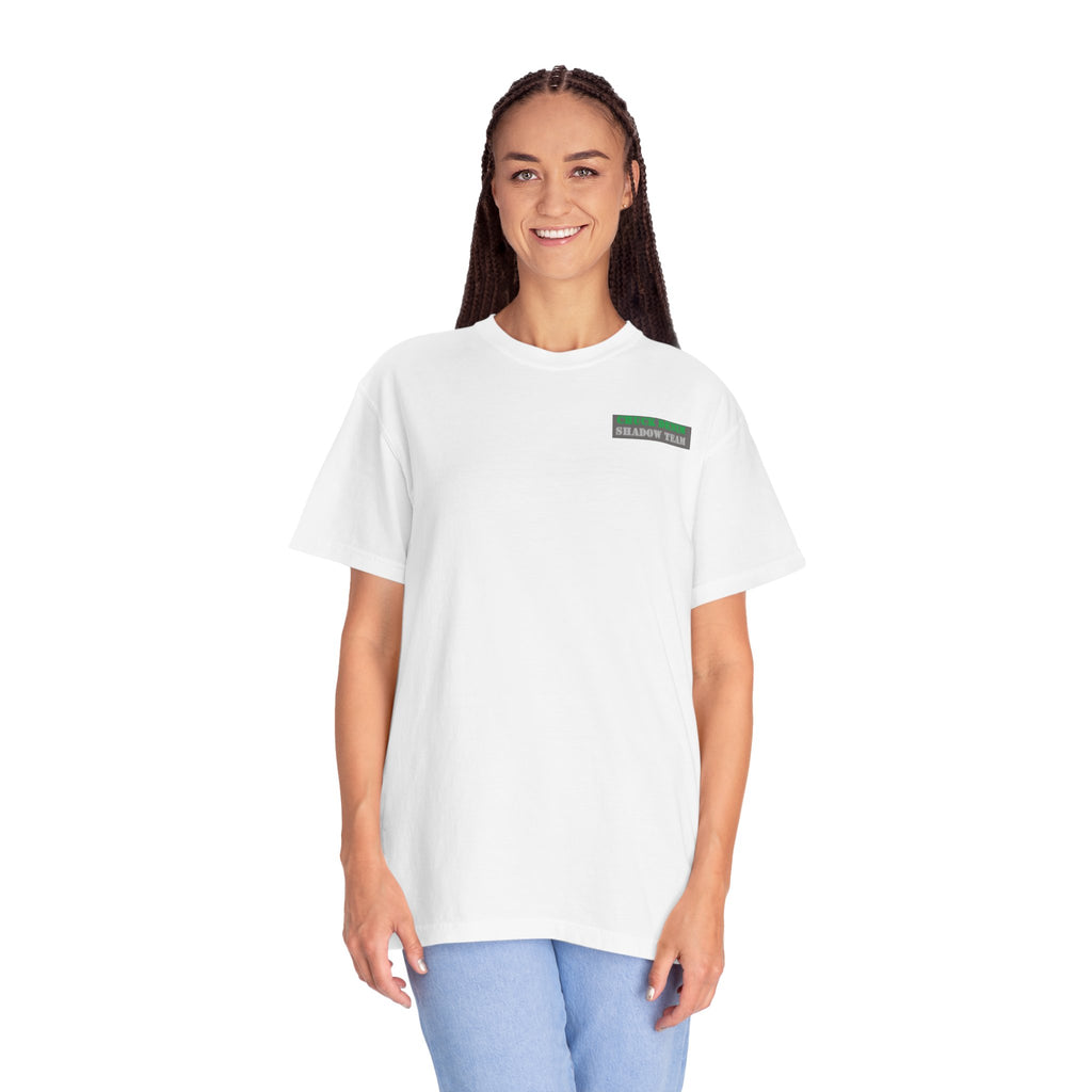 CHUCK DENIM Shadow Team Tee — "CHUCK DENIM" Military-Inspired Chest & Back Print