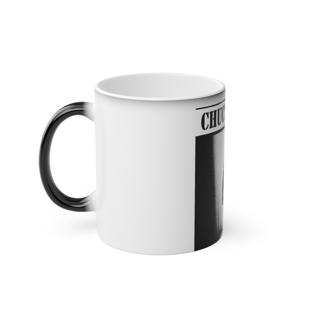Stealth 'CHUCK DENIM' Coffee Mug - Black & White Retro Silhouette
