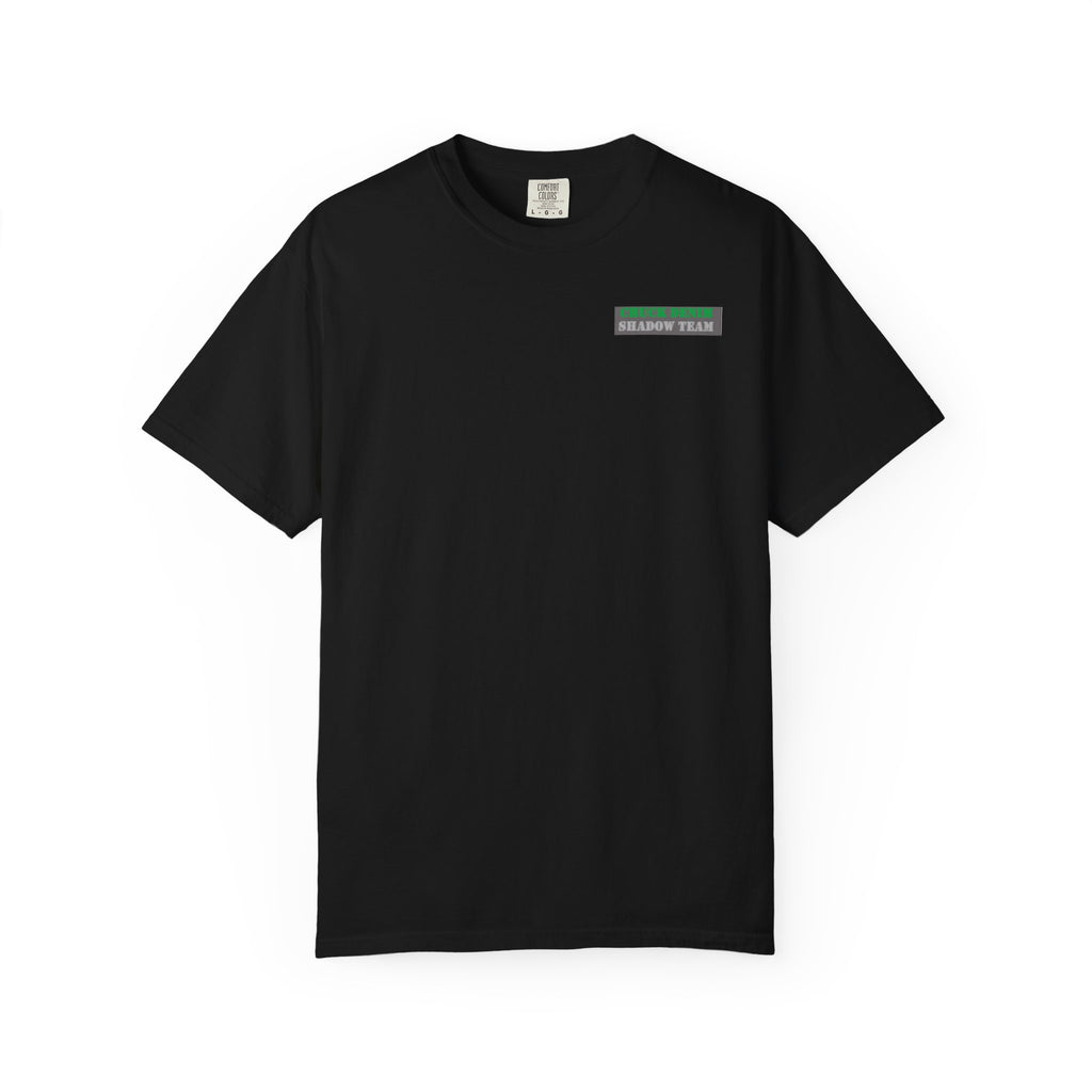 CHUCK DENIM Shadow Team Tee — "CHUCK DENIM" Military-Inspired Chest & Back Print