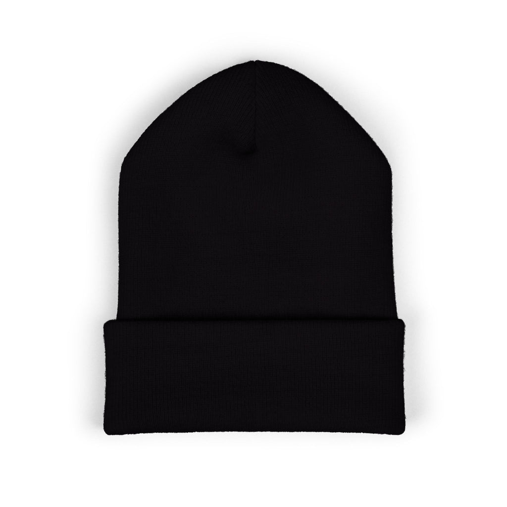 Shadow Team Embroidered Covert Beanie — Black Rib Knit Hat